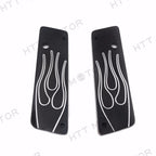 Flame Saddlebag Latch Cover for Harley FLHR Road King (1994–2013)