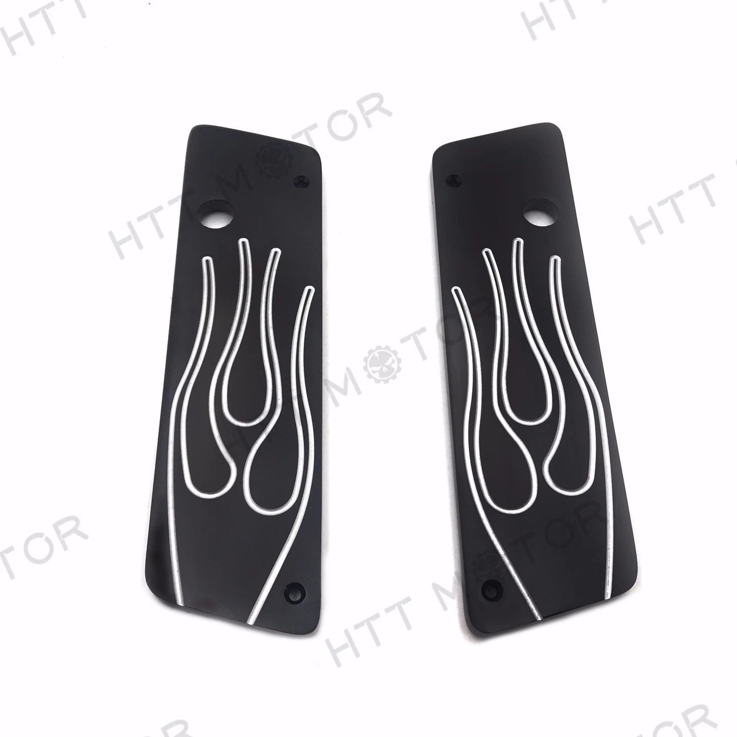 Flame Saddlebag Latch Cover for Harley FLHR Road King (1994–2013)