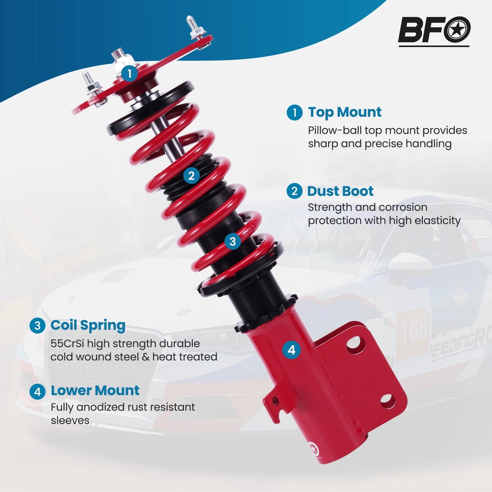 Adjustable Coilover Suspension for Subaru Legacy (2005-2009)