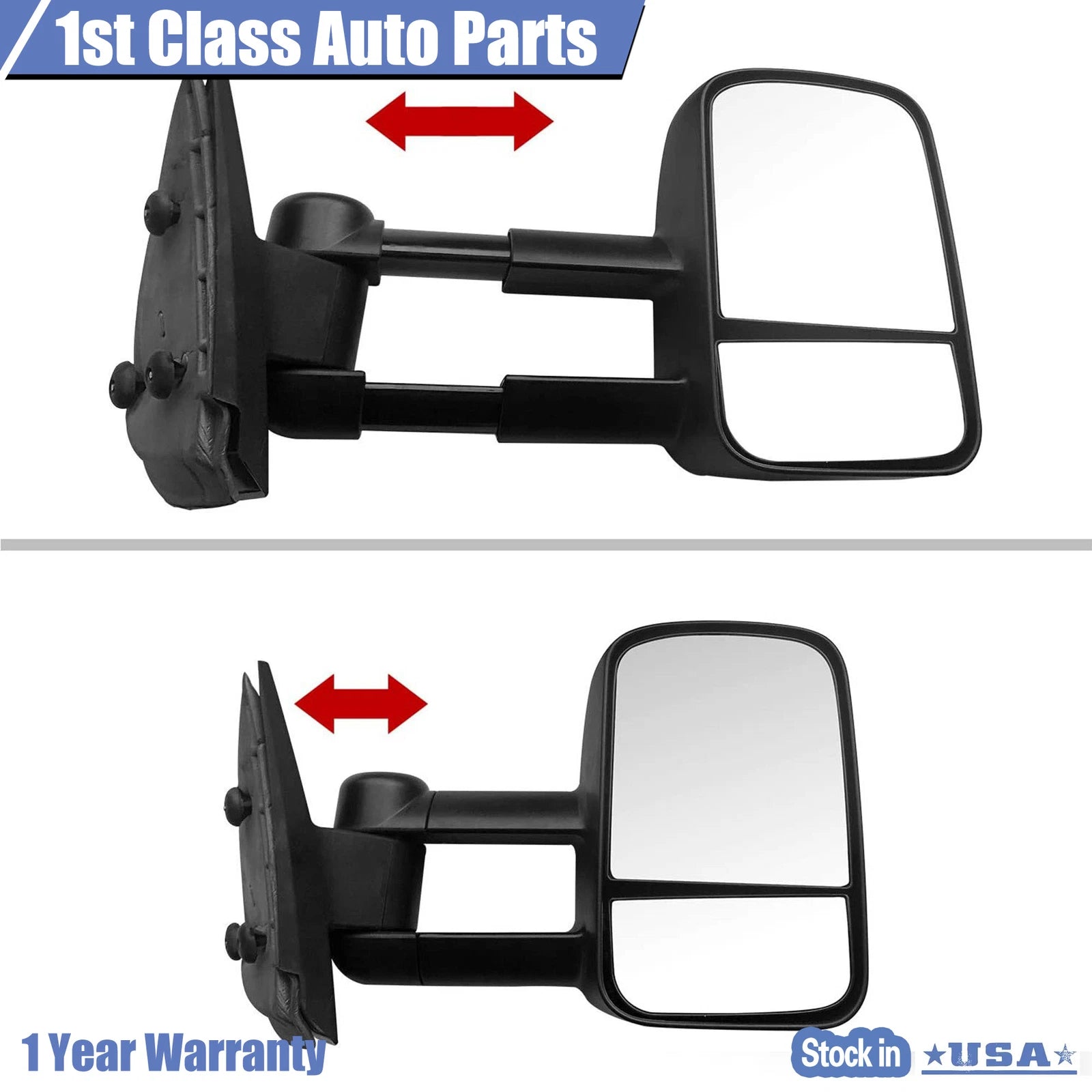 Right Manual Towing Mirror for Chevrolet Silverado GMC Sierra 1500 (2007–2013)