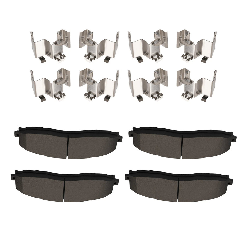 Set of 4 Front Brake Pads for Ford F-250 F-350 Super Duty (2013–2024)