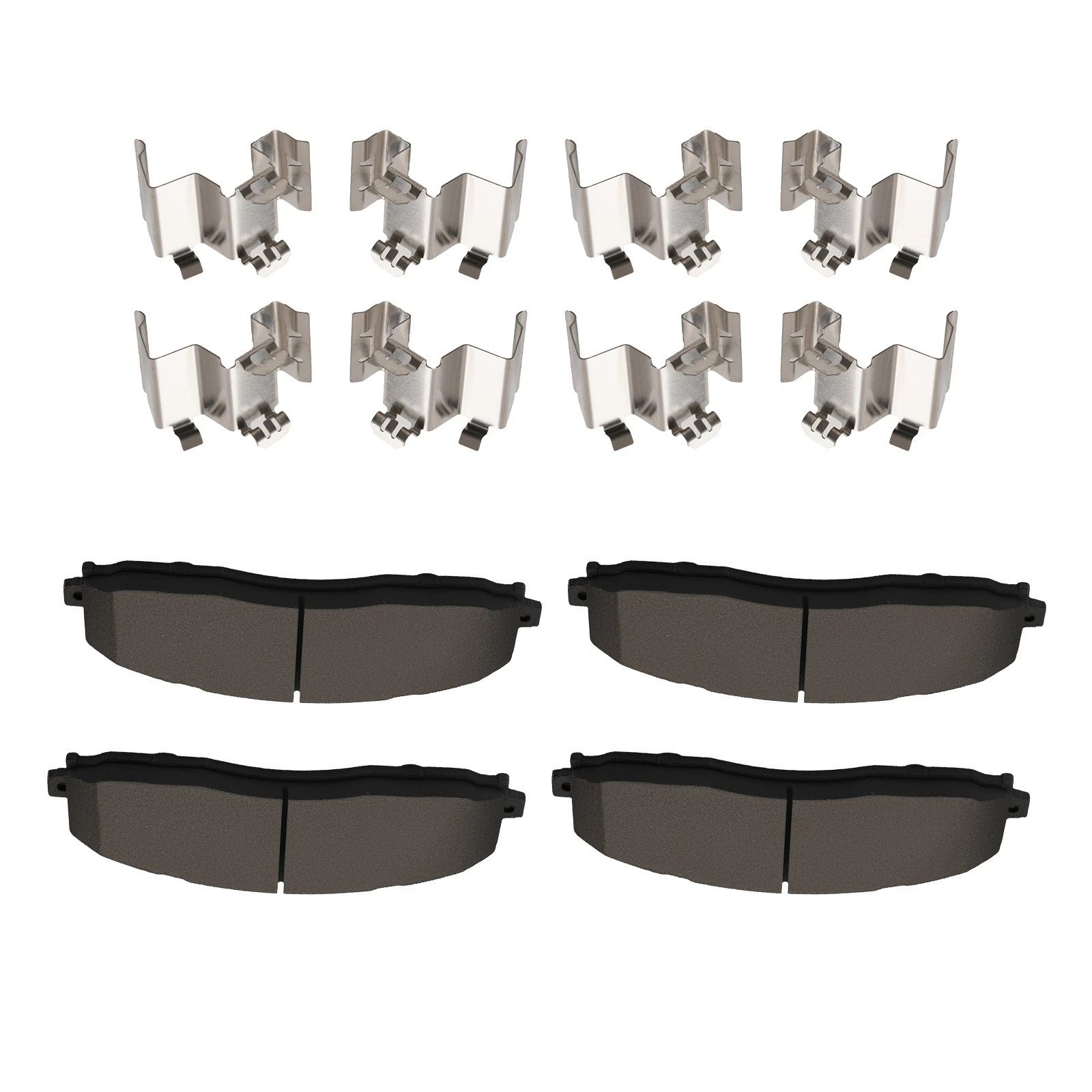 Set of 4 Front Brake Pads for Ford F-250 F-350 Super Duty (2013–2024)
