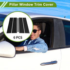 6 Pcs Pillar Window Trim for Chevy Suburban (2021–2023) Black