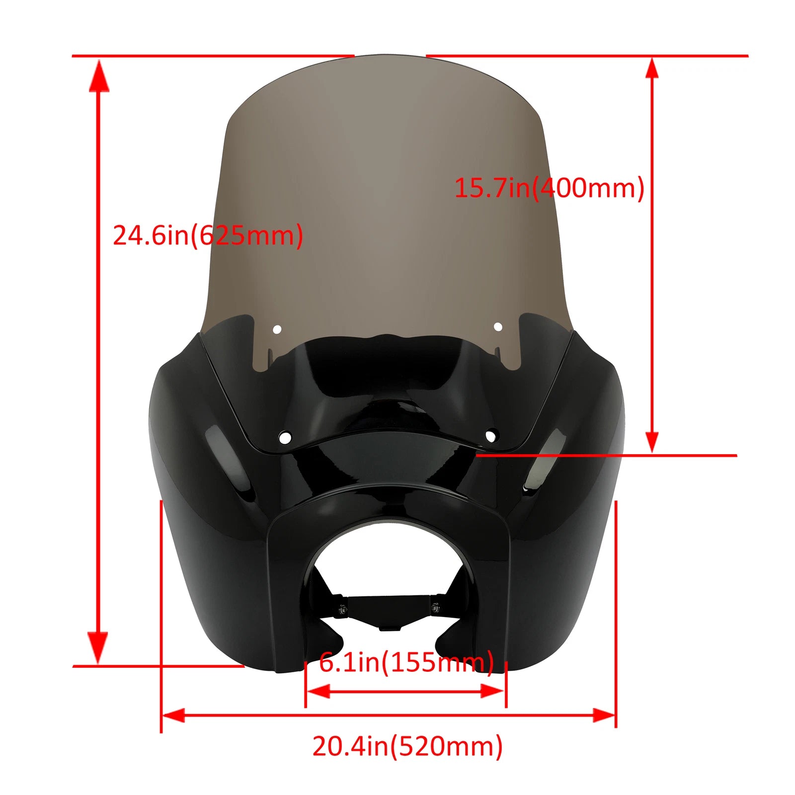 Front Headlight Fairing Windshield for Harley Dyna Super Glide FXDXT (2006–2017)