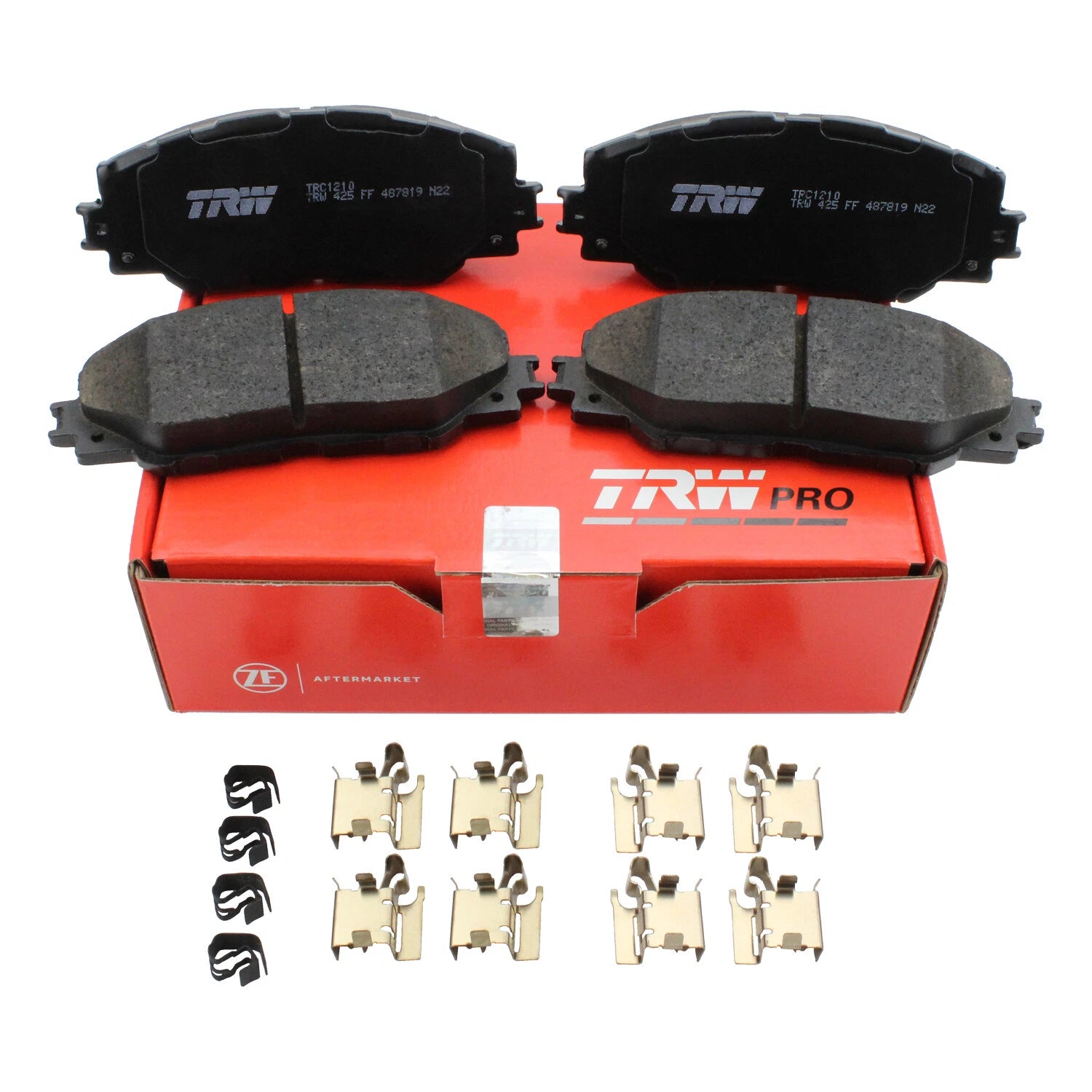 Set of 4 TRW Pro Front Ceramic Brake Pads for HS250h, Vibe, xB, xD, Corolla, Matrix, RAV4 (2009–2019)