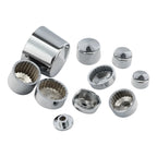 Set of 4 Chrome ABS Bolt Toppers for Harley Softail Twin Cam (1984–2006)