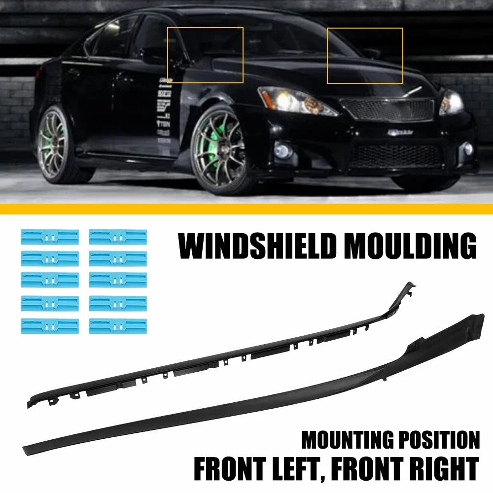 2Pcs Windshield Moulding Kit for Lexus IS250 IS350 (2006–2013)
