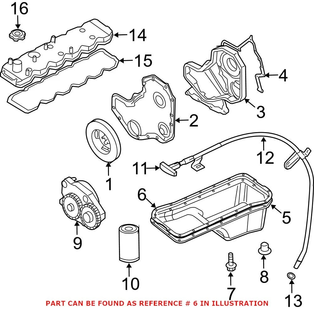 OEM Engine Oil Pan Gasket for Ram 2500 3500 (2010–2023)