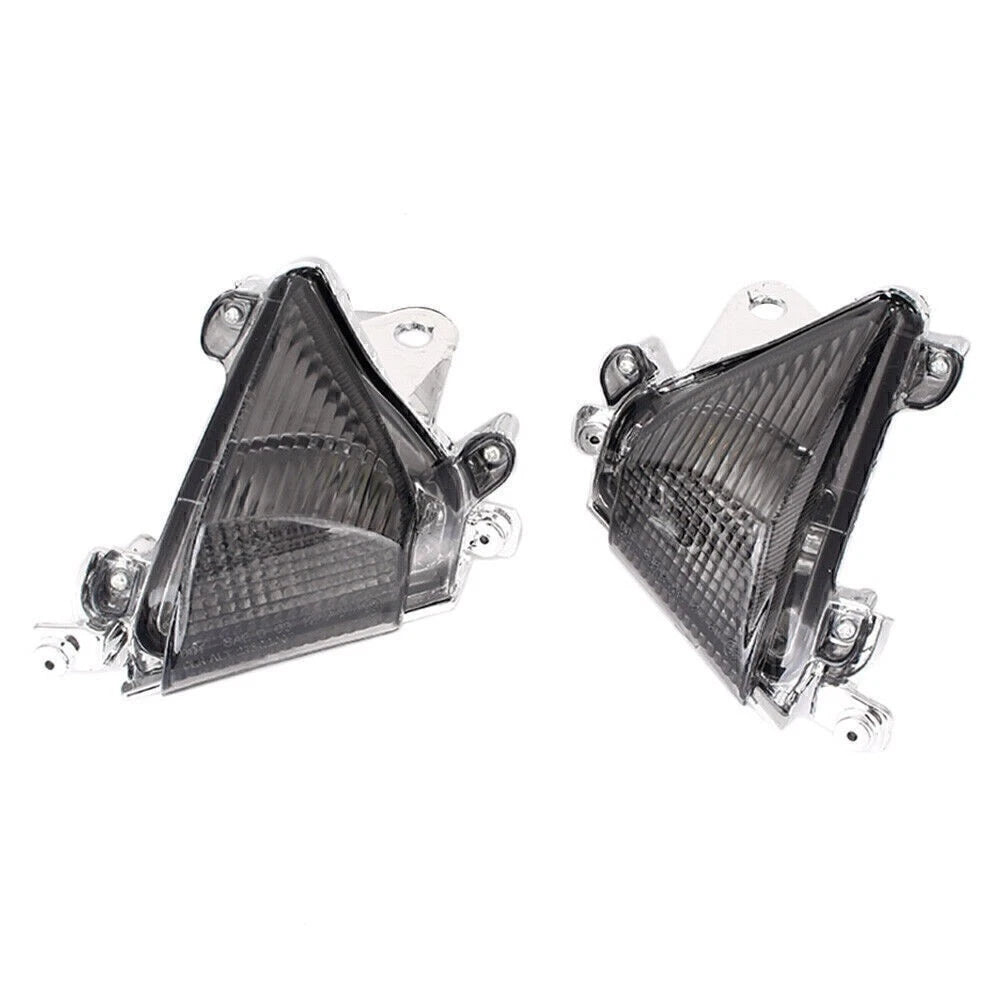 Front Turn Signal Smoke Lens Cover for Kawasaki Ninja ZX10R (2004–2005) Pair