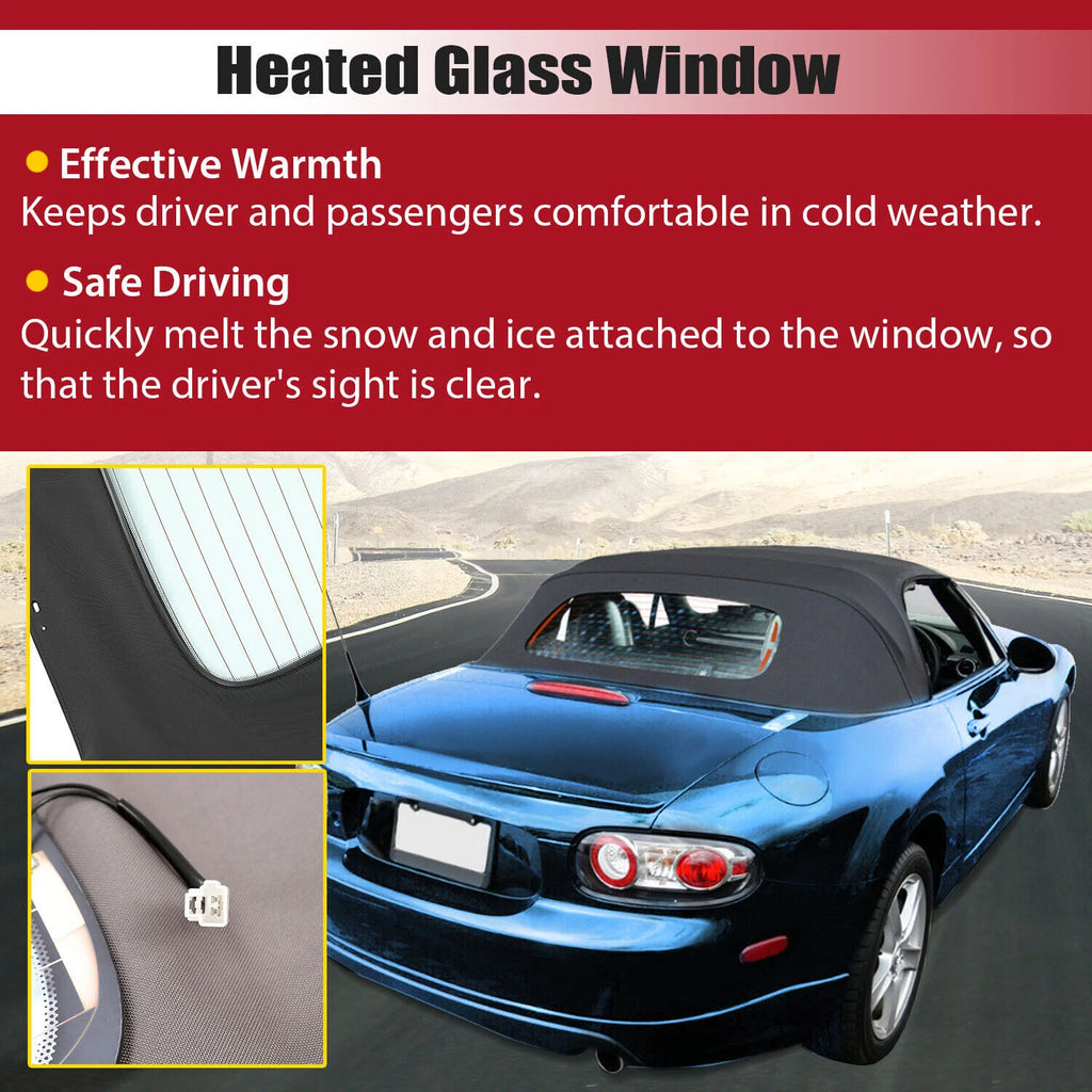 Convertible Soft Top with Heated Glass Window for Mazda MX-5 Miata (2006–2014)