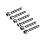 Set of 6 Titanium Torx Head Flange Screws M8x60mm for Motorcycle