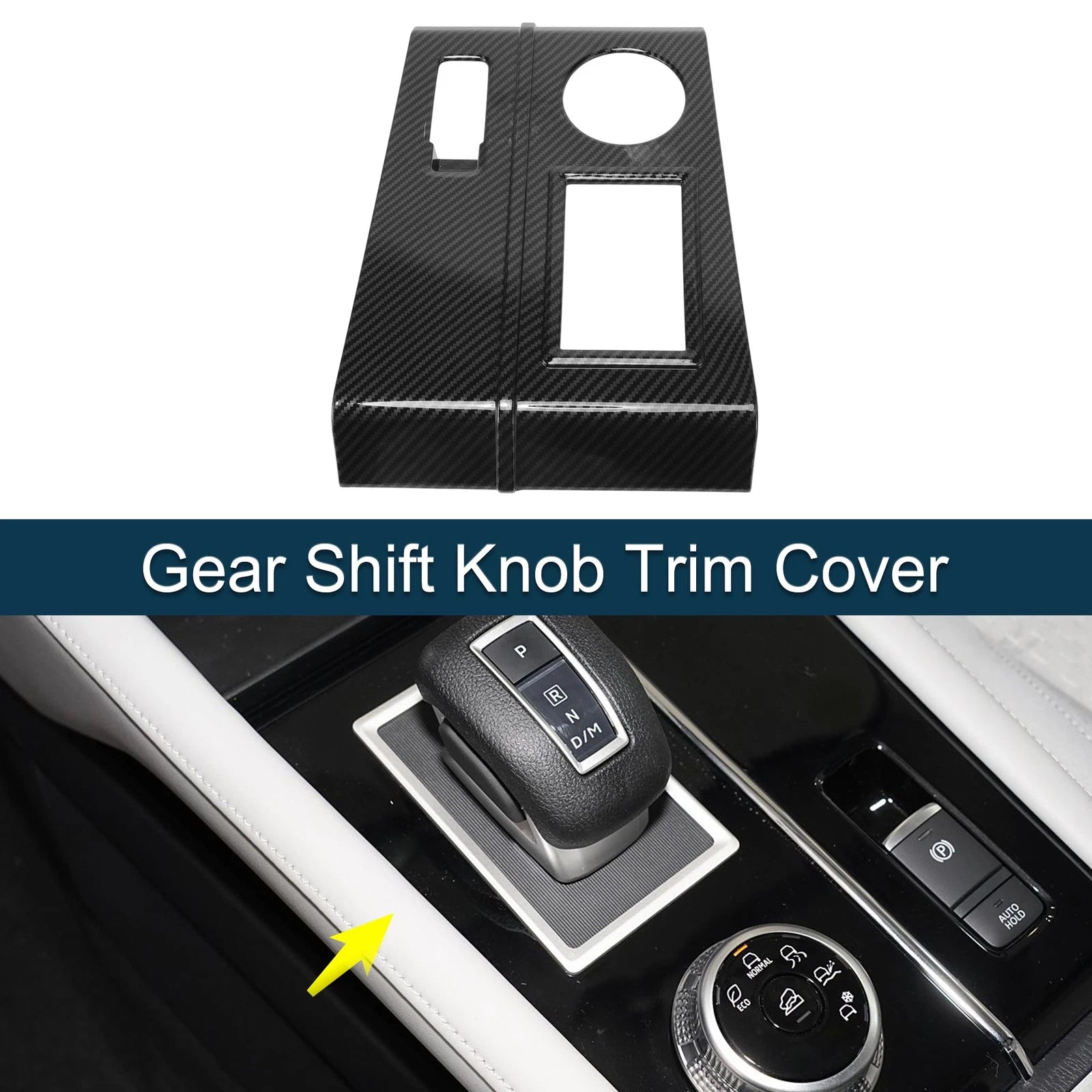 ABS Gear Shift Knob Sticker for Mitsubishi Outlander (2022–2024) Black