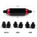 High Flow Turbo Inline Fuel Filter 44mm 100 Micron for Universal Applications
