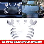 Personalized 3D Crab Style Car Logo Decal for Any Make Model (2015–2025)
