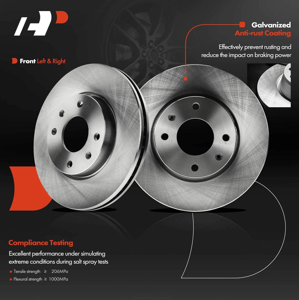 Front Disc Brake Rotors for Hyundai Sonata, Kia Magentis, Optima (2004–2005)