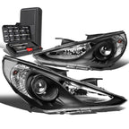 Pair of Black/Clear Signal Projector Headlights for Sonata (2011–2014)