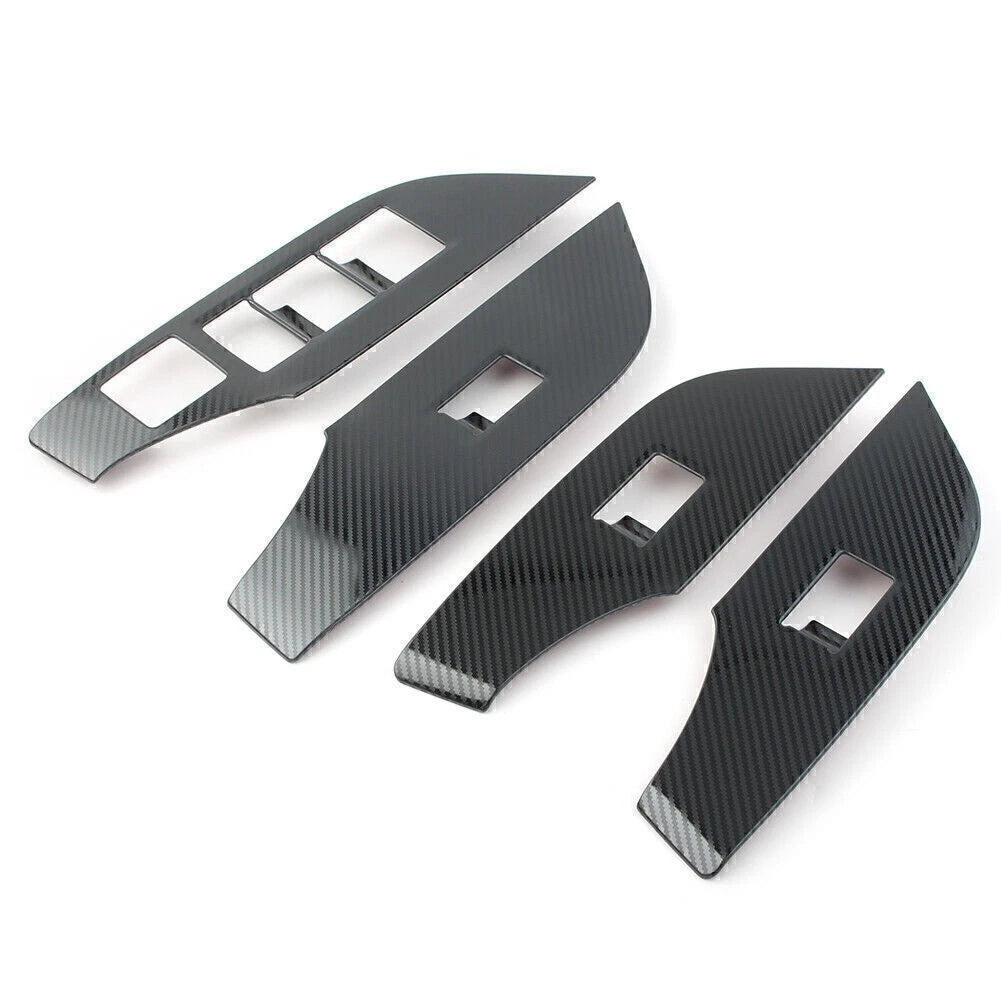 Window Lift Panel Switch Cover Trim for Toyota RAV4 (2019–2024) Carbon Fiber RHD
