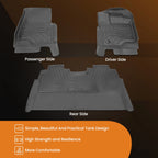 Set of 2 Waterproof Floor Mat Liners for Ford F-150 Super Crew Cab (2015–2025)