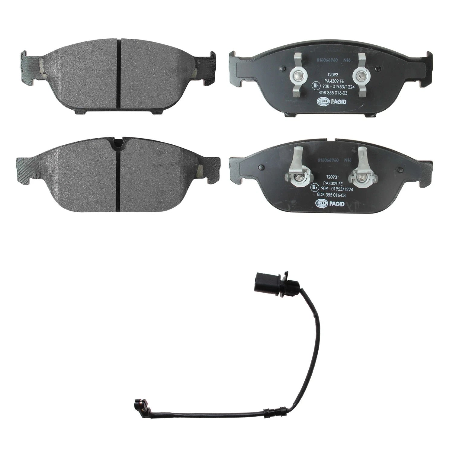 Hella Front Low-Met Disc Brake Pad w/Sensor for Audi A6 Quattro (2012–2014)
