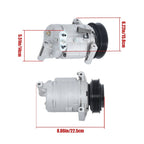 AC Compressor & Clutch for Chevrolet Equinox (2010–2011) GMC Terrain (2010–2015)