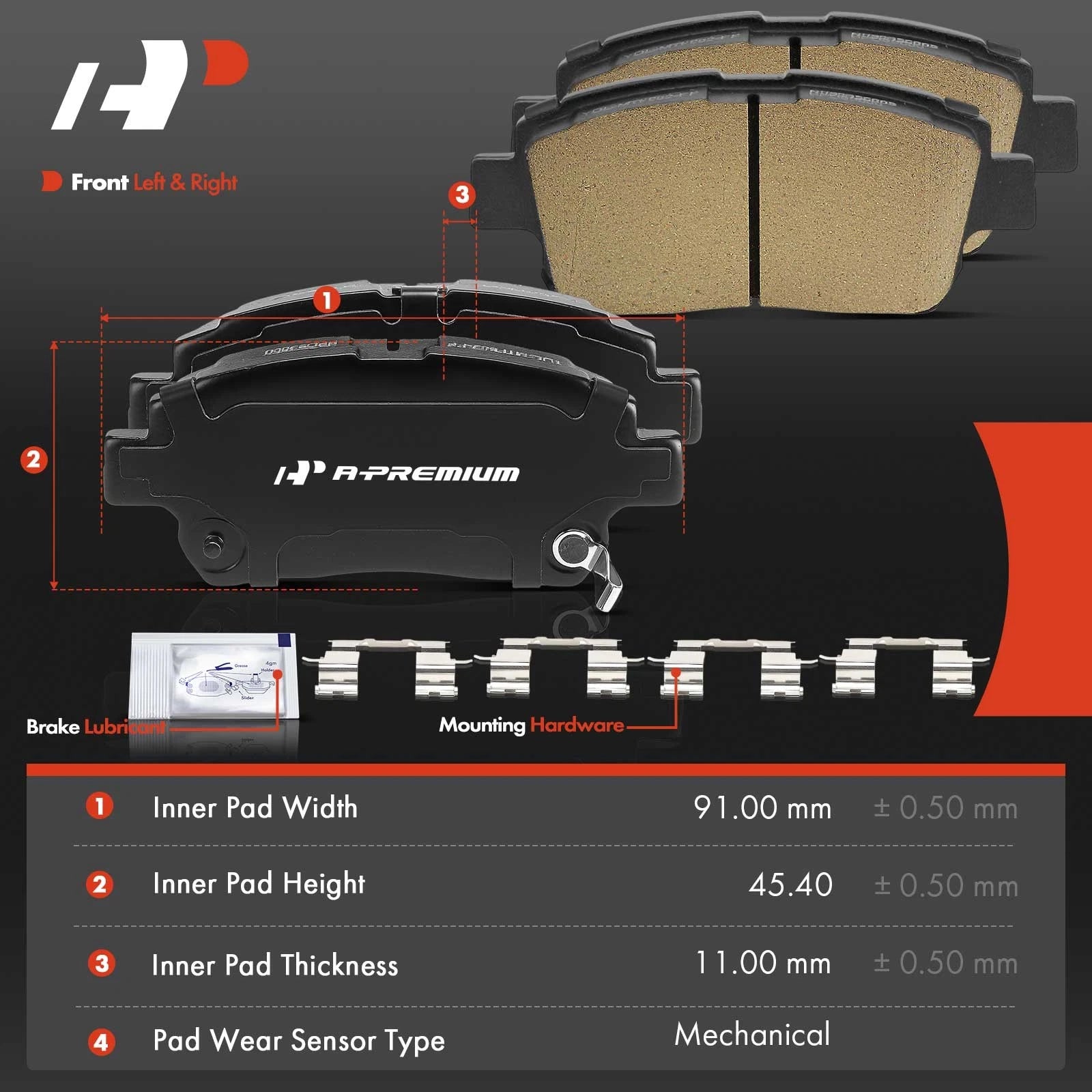 Ceramic Brake Pads for Toyota Prius (2001–2009) and Scion xB (2004–2006)