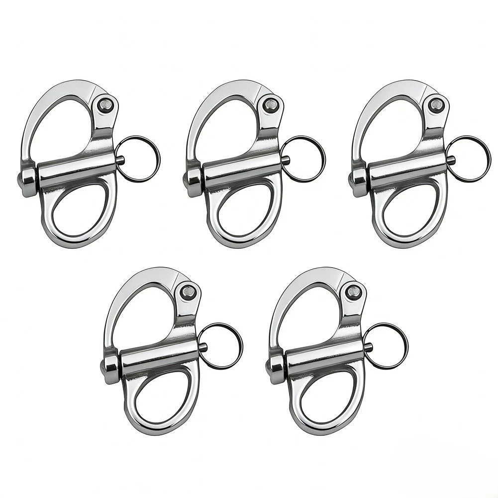 Set of 5 Marine Grade SS316 2 Inch Fixed Quick Release Buckles for Outdoor Survival