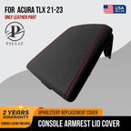 Console Lid Armrest Cover for Acura TLX (2021–2023) Red Stitch