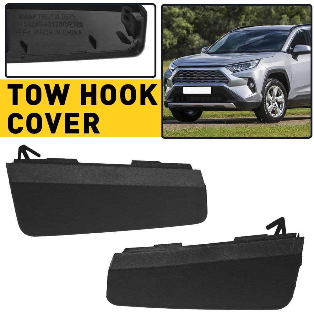 2X Front Bumper Tow Hook Eye Lower Cover Cap for Toyota RAV4 (2019–2023)
