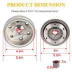 Starter One Way Clutch with Flywheel Rotor for Yamaha Warrior 350 (1990–2001)