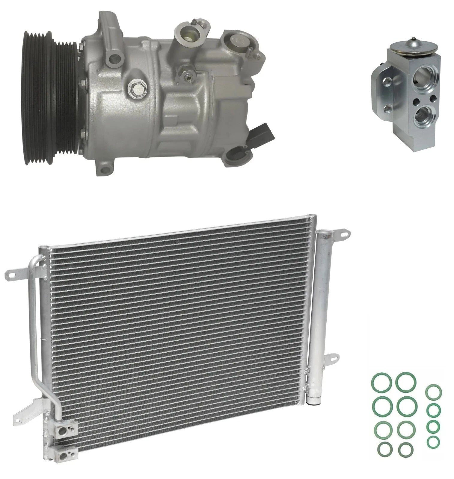 AC Compressor Kit with Condenser for Volkswagen Jetta 2.5L (2014–2018)