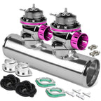 Universal Purple Type-FV 2-Bolt Blow Off Valve + 2.5" Dual Port Flange Adapter