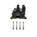 Set of 4 Denso Ignition Coils & Bosch Iridium Spark Plugs for Contour, Escape, Focus (L4)