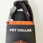 Medium Black Leather Dog Collar for Harley-Davidson (MPC200-08-M)
