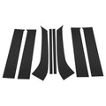 Set of 8 Door Pillar Window Trim for Ford Everest (2015–2021) Black