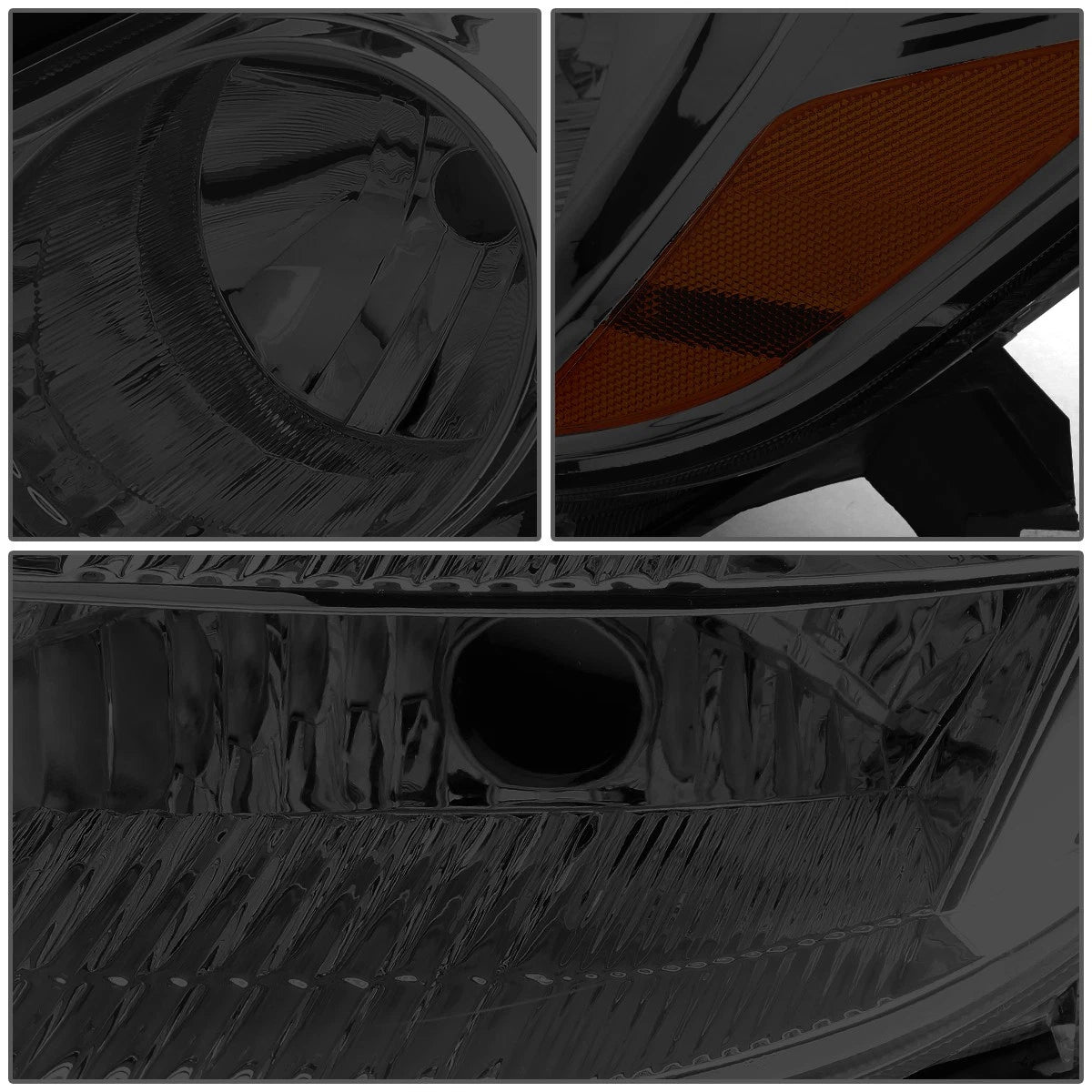 Pair of Smoked/Amber Side Headlights for Toyota Sienna (2004–2005)