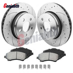 Front Brake Rotors + Ceramic Brake Pads for Dodge Nitro Jeep Liberty (2008–2011)
