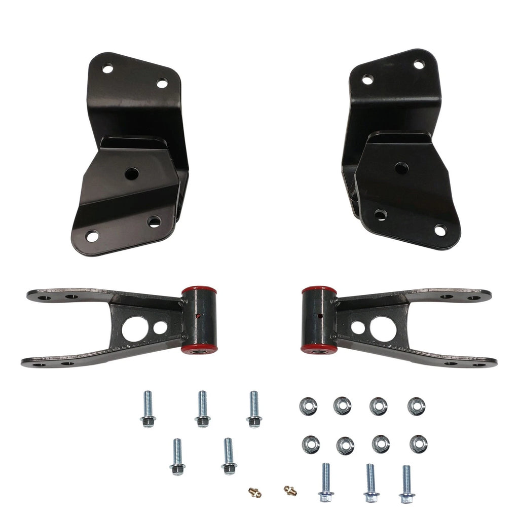 Set of Drop Shackles & Hangers for Chevrolet Silverado/Sierra 1500 (1988–1998)
