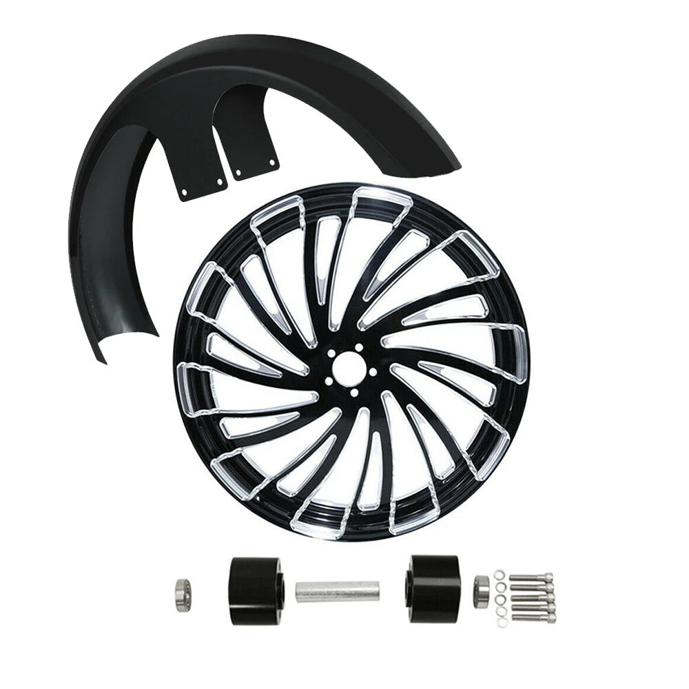 26'' Front Wheel Rim Dual Hub & Fender for Harley Touring (2008–2025)