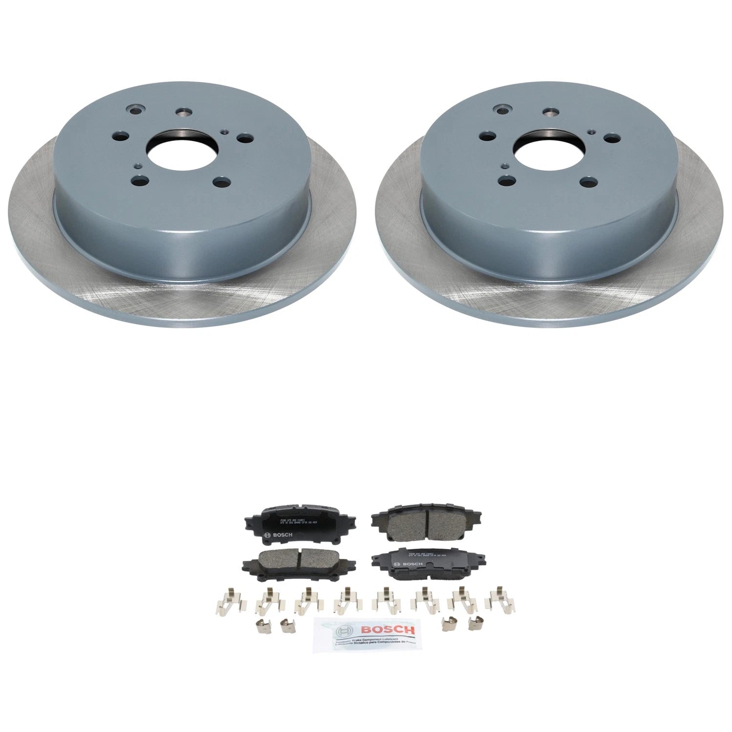 Set of 2 DuraGo Rear Rotors & Bosch QuietCast Pads for RX350 Sienna (2007–2022)