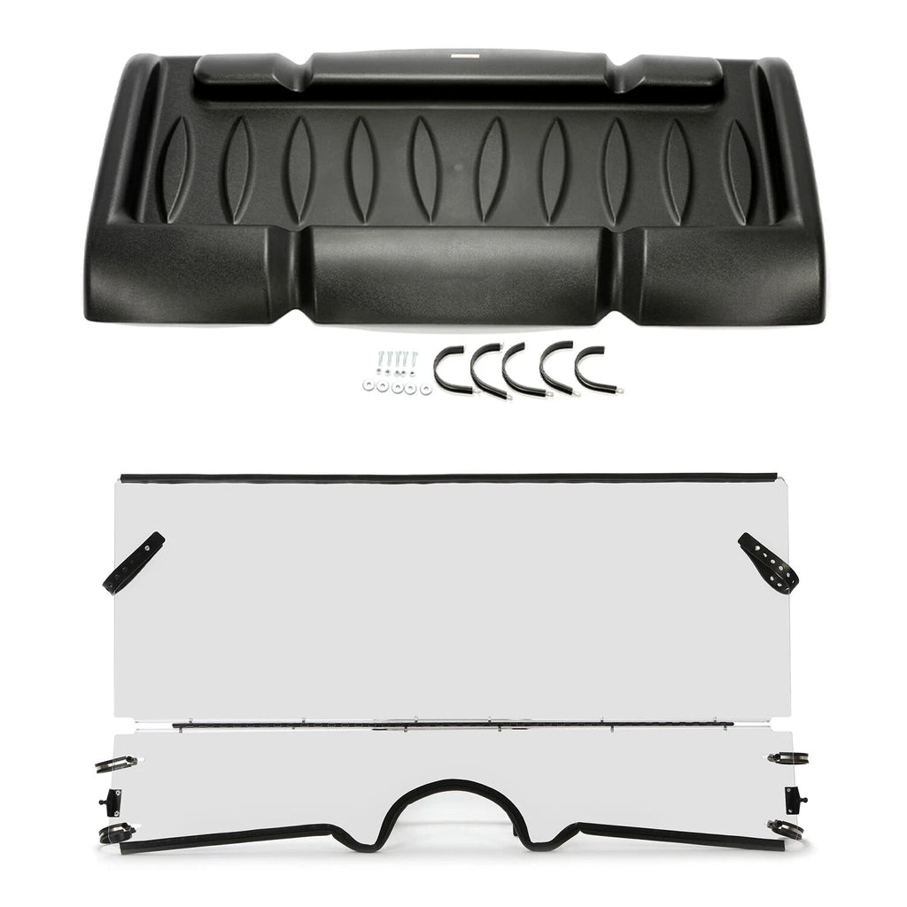 Top Roof & 1/4" Front Folding Windshield for Yamaha Rhino 450 660 700 (2004–2013)