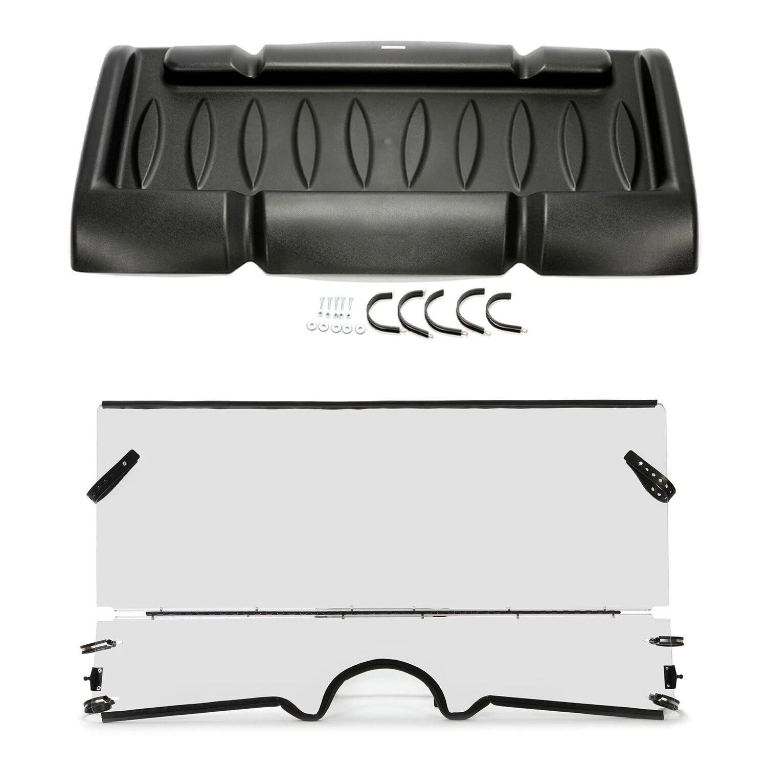 Top Roof & 1/4" Front Folding Windshield for Yamaha Rhino 450 660 700 (2004–2013)