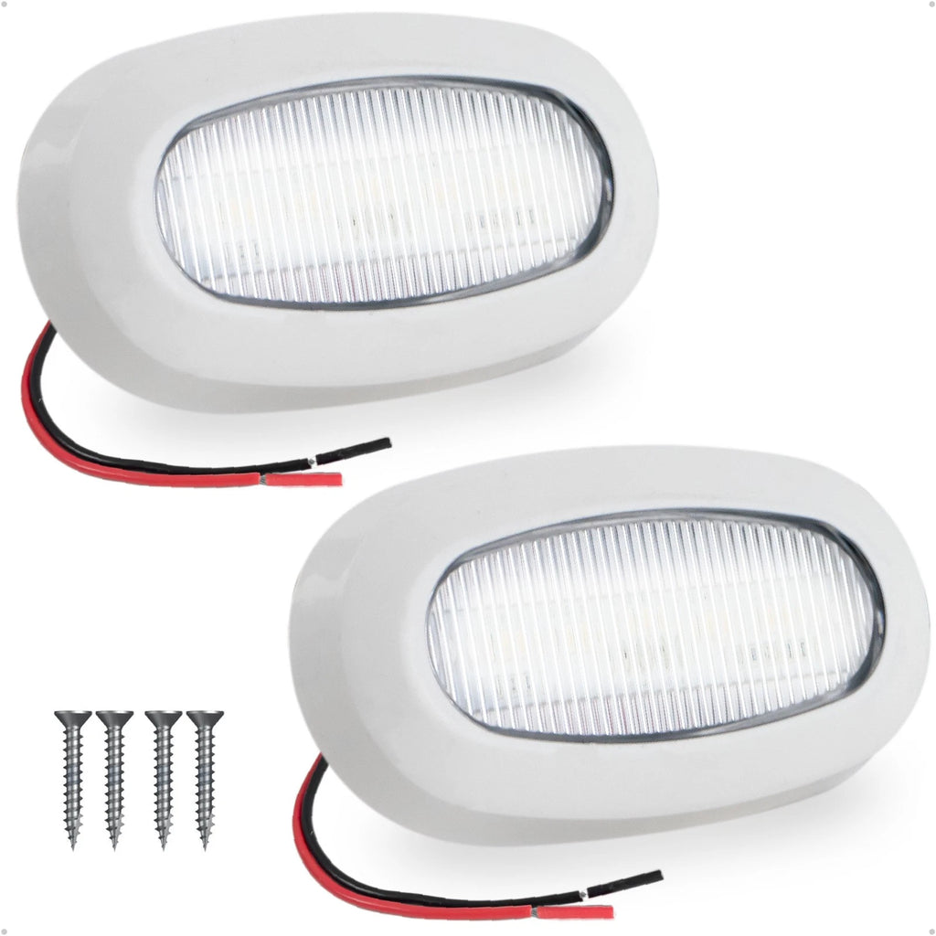 2X Oblong LED Courtesy Light for Boat Interior (Universal Fit)
