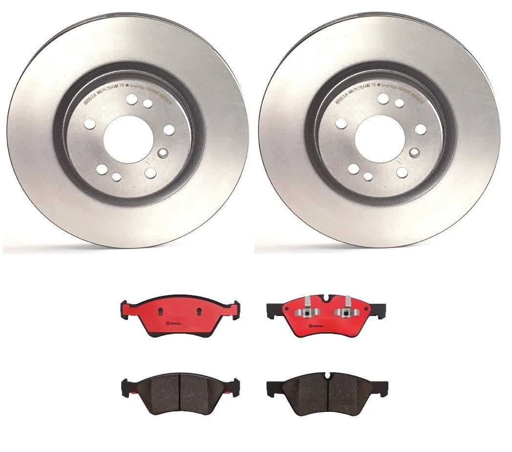 Brembo Front Brake Kit with Ceramic Pads & 330mm Rotors for Mercedes Benz