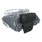 Trunk Backrest Pad Mount Rack for Harley Touring (2014–2026) Gunship Gray
