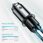 2X USB Dual Socket Car Charger for Compact Car