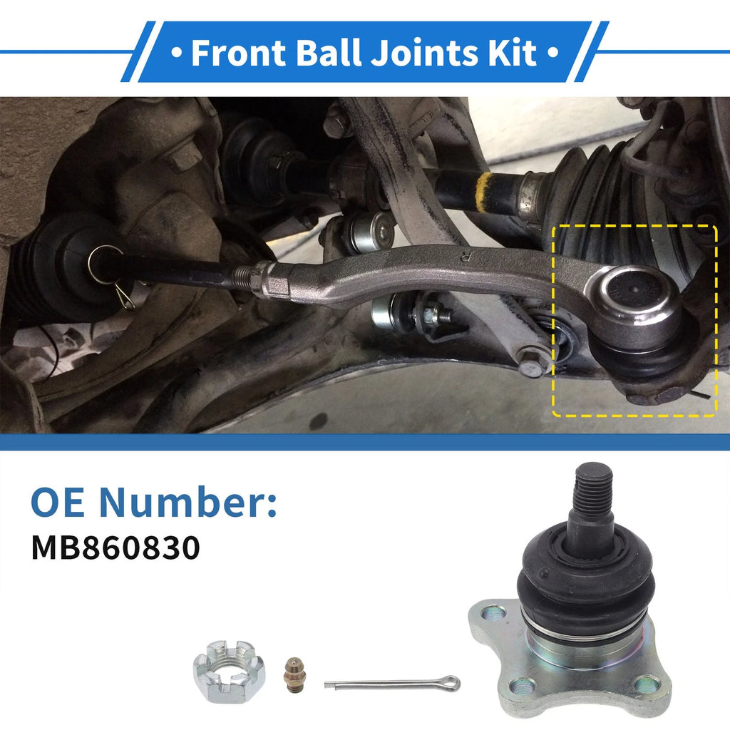 2X Front Lower Ball Joints for Mitsubishi Montero (1992–2000) MB860830