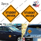 Safety Student Driver Vehicle Decal for Yellow Car Bumper Window (2020–2025)