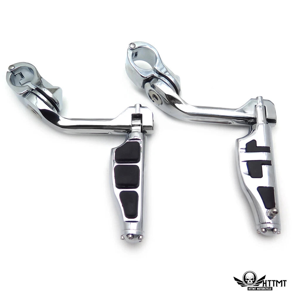 5" Flat Stiletto Foot Pegs with 1.25" Clamp for Harley Sportster