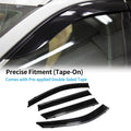 Set of 4 Window Deflectors for Nissan X-Trail MK3 T32 (2014–2021) Black