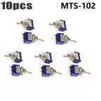 10pcs SPDT 3-Pin ON-ON Toggle Switch for Mini (MTS-102)